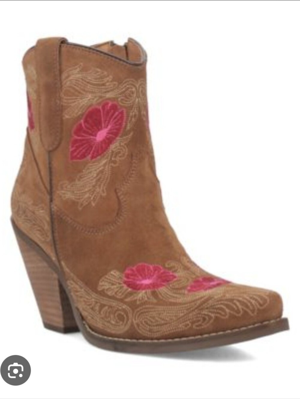 NWOT! Dingo, Women's Tootsie Suede Embroidered Western Booties, Size 8 - Picture 2 of 10